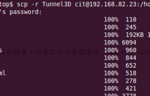 Linux scp命令远程上传下载文件/文件夹