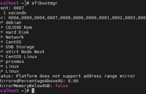 CentOS7中通过efibootmgr管理UEFI启动项