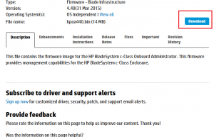 HP Onboard Administrator 固件升级