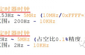 定时器输出的PWM频率范围及占空比精度