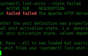 CentOS7中使用systemctl列出启动失败的服务