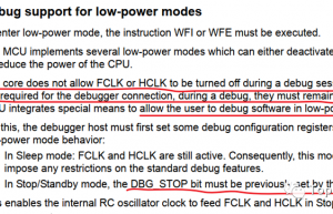 如何在低功耗模式下debug MCU？